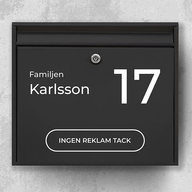 Ingen reklam tack C07: Brevlådaskylt med 