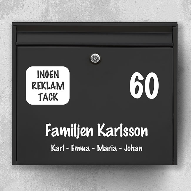 Ingen reklam skylt C10: Brevlådaskylt med 