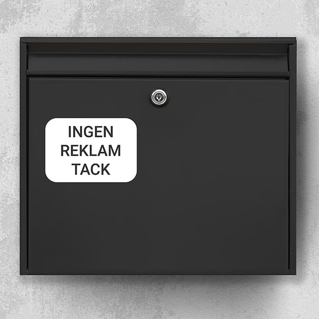 Ingen reklam tack R04: INGEN REKLAM TACK