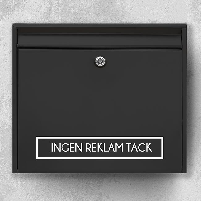 Ingen reklam skylt R07: INGEN REKLAM TACK