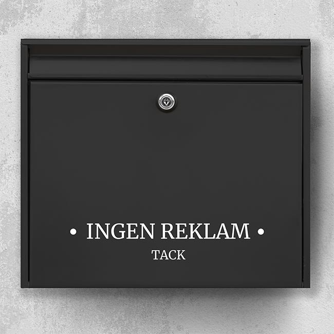 Ingen reklam skylt R09: INGEN REKLAM TACK